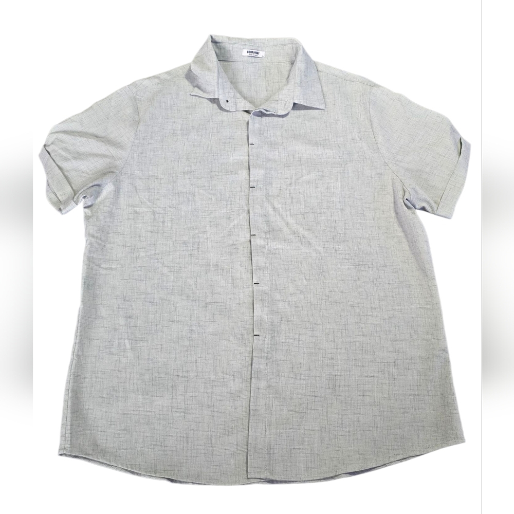 Coofandy Men's Casual Light Gray Button Down Shirt